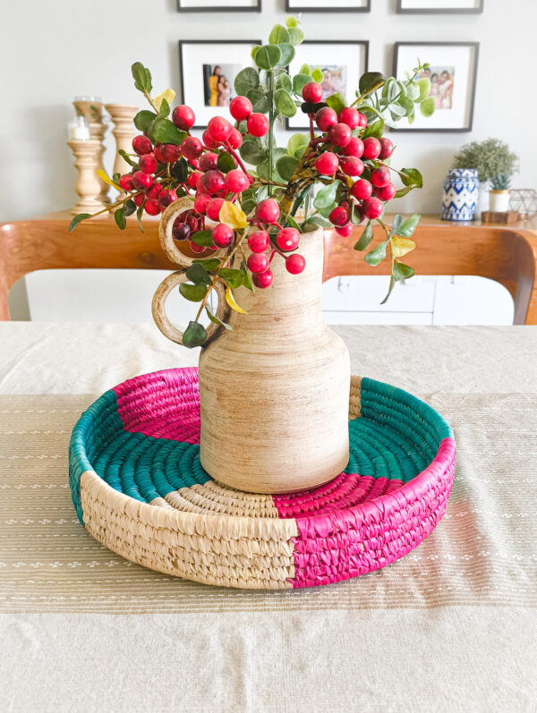 Woven serving tray or basket