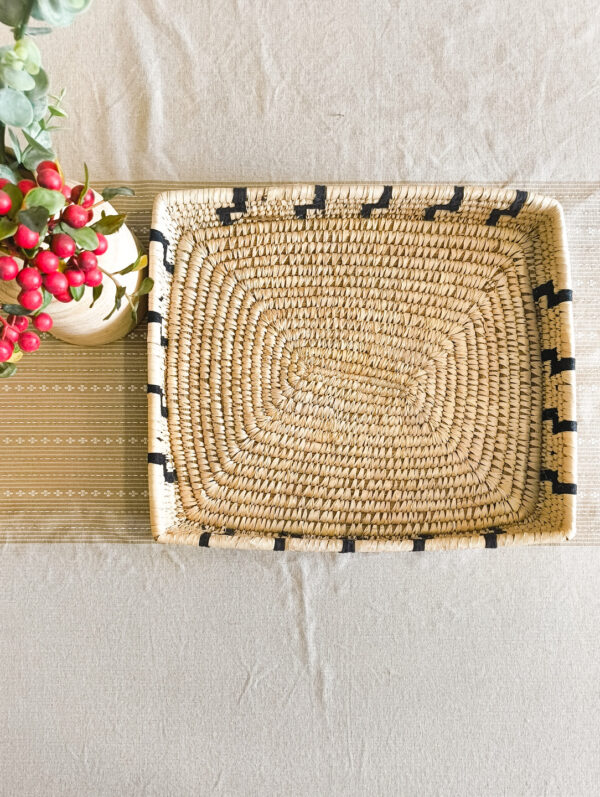 Woven serving tray or basket