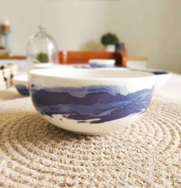 Ceramic porcelain serving bowl