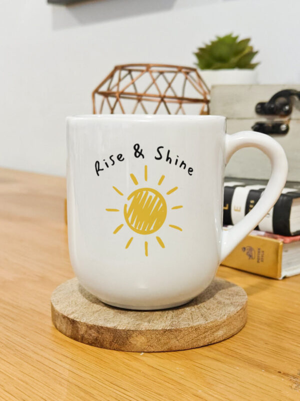 Personalised and printed ceramic coffee mug