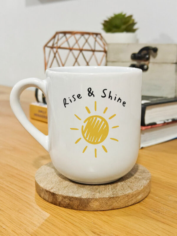 Personalised and printed ceramic coffee mug