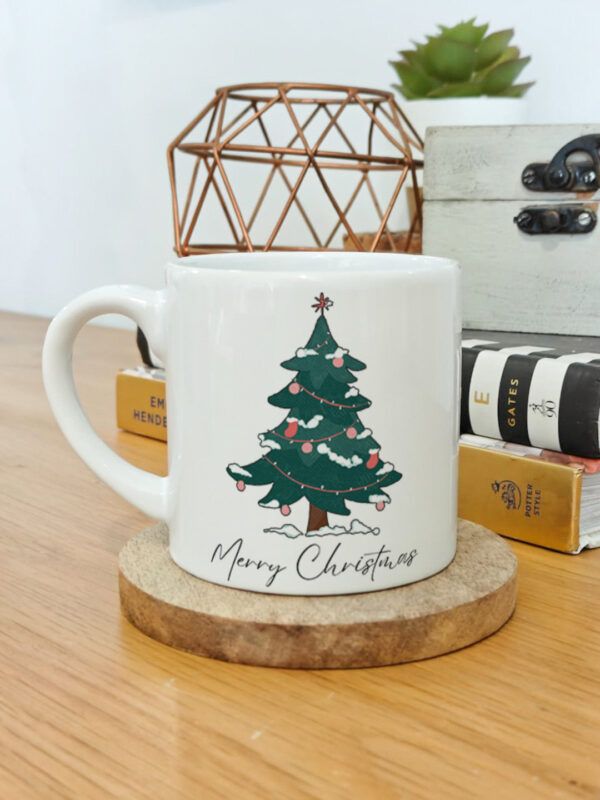 Personalised and printed ceramic Christmas cup set