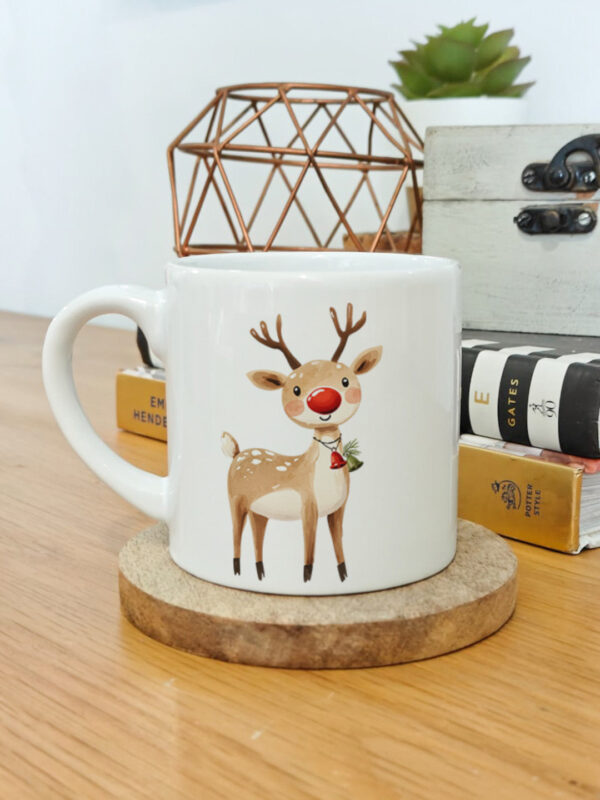 Personalised and printed ceramic Christmas cup set