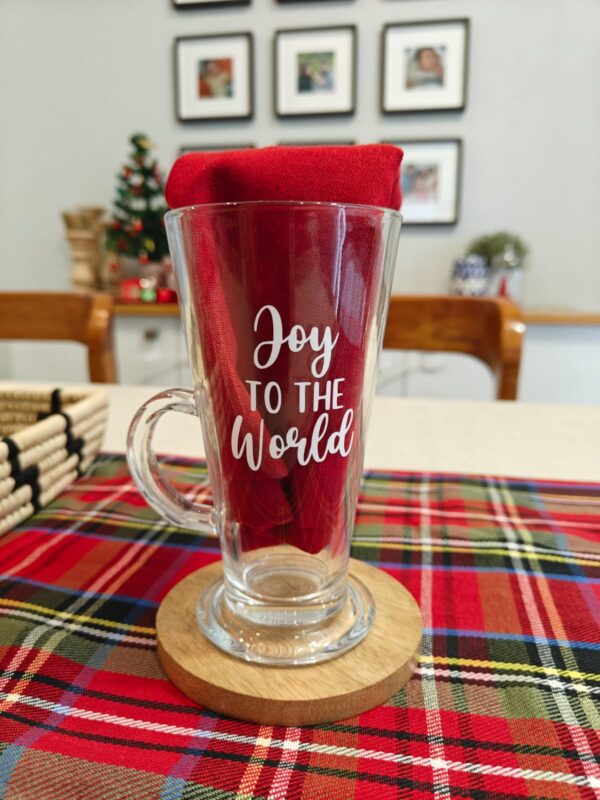 Personalised Christmas Irish glass cup